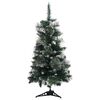 vidaXL Sapin de No&euml;l artificiel avec support Vert et blanc 90 cm PVC
