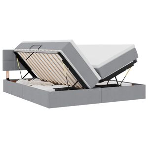 vidaXL Lit de Rangement Gris clair 180 x 200 cm Cuir synth&eacute;tique