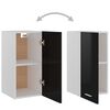vidaXL Armoire suspendue "Lyon" Noir brillant 29,5x31x60 cm