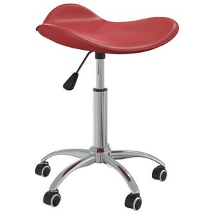 vidaXL Chaise pivotante &agrave; d&icirc;ner Rouge bordeaux Similicuir