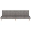 vidaXL Canap&eacute;-lit &agrave; 2 places avec repose-pied Gris clair Tissu