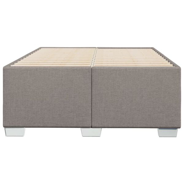 vidaXL Cadre de lit sans matelas taupe 120x200 cm tissu