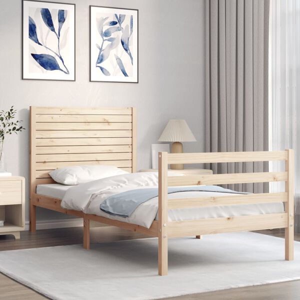 vidaXL Cadre de lit sans matelas 100x200 cm bois massif