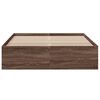 vidaXL Cadre de lit sans matelas ch&ecirc;ne marron 135x190 cm