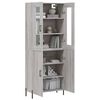 vidaXL Buffet haut Sonoma gris 69,5x34x180 cm Bois d'ing&eacute;nierie