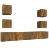 vidaXL Ensemble de meubles TV 6 pcs Ch&ecirc;ne fum&eacute; Bois d'ing&eacute;nierie
