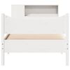 vidaXL Cadre de lit sans matelas blanc 75x190 cm bois de pin massif