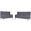 Ensemble de canap&eacute;s 2 pcs tissu gris