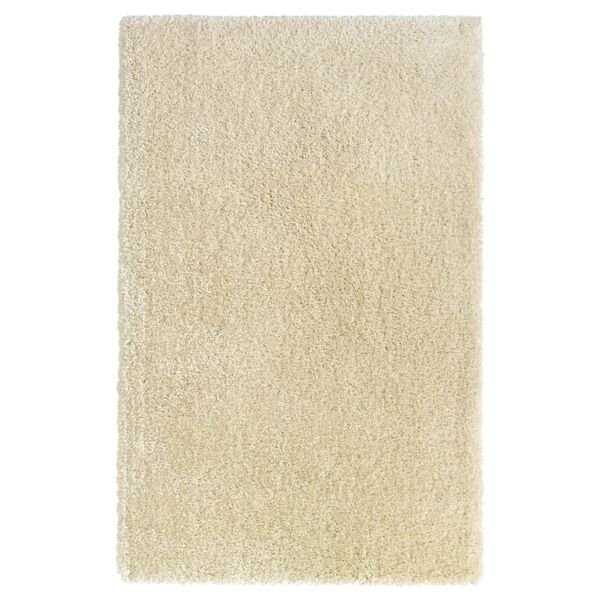 vidaXL Tapis shaggy &agrave; poils hauts Beige 200x290 cm 50 mm