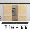 vidaXL Porte coulissante 2 pc 80 x 210 cm Bois de pin massif