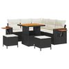 vidaXL Ensemble de canap&eacute; de jardin 8 pcs Noir polyrotin