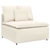 vidaXL Module central de canap&eacute; modulable avec coussins beige 100 cm