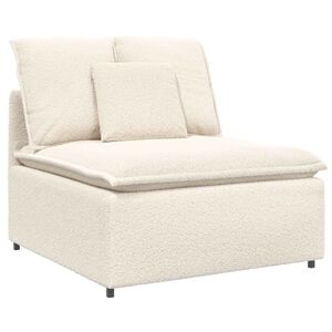 vidaXL Module central de canap&eacute; modulable avec coussins beige 100 cm