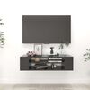vidaXL Meuble TV suspendu Gris 100x30x26,5 cm Bois d&rsquo;ing&eacute;nierie