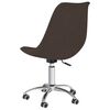 vidaXL Chaise pivotante de bureau Marron fonc&eacute; Tissu