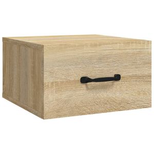 vidaXL Table de chevet murale Ch&ecirc;ne sonoma 35x35x20 cm