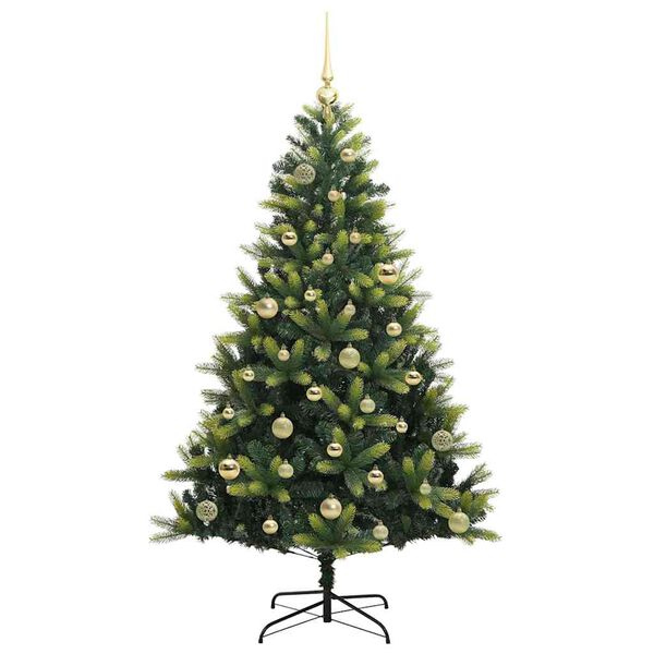 vidaXL Arbre de No&euml;l artificiel &agrave; charni&egrave;res 150 LED Vert 150 cm