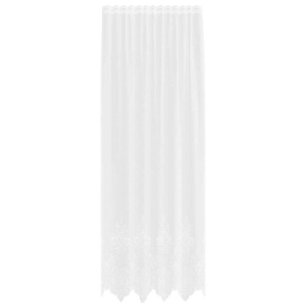 vidaXL Rideau en Dentelle Floral Blanc 280 x 150 cm Polyester