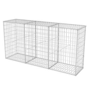 vidaXL Panier de gabion Acier galvanis&eacute; 200x50x100 cm