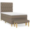 vidaXL Sommier &agrave; lattes de lit avec matelas Taupe 80x200 cm Tissu