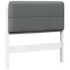 vidaXL T&ecirc;te de lit capitonn&eacute;e Blanc et gris clair 75 cm Pin massif