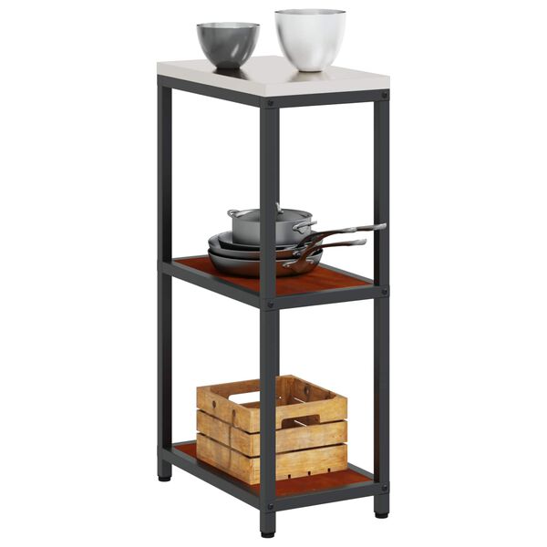 vidaXL Rangement de cuisine avec &eacute;tag&egrave;re Rouill&eacute; 60 x 50 x 92 cm Acier