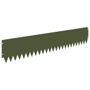 vidaXL Bordure de Pelouse 10 pc 103 x 20 cm Acier Vert olive