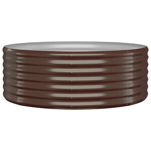 vidaXL Lit sur&eacute;lev&eacute; de jardin Acier galvanis&eacute; marron