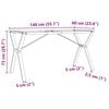 vidaXL Pieds de table à manger cadre en Y 140x60x73 cm acier