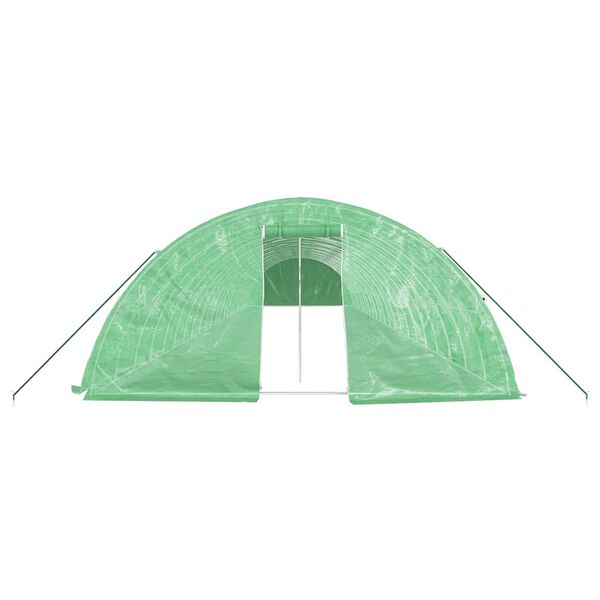 vidaXL Serre avec cadre en acier vert 110 m&sup2; 22x5x2,3 m