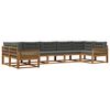 vidaXL Ensemble de canap&eacute;s d'ext&eacute;rieur 7 pc Naturel et Anthracite