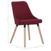 vidaXL Chaises &agrave; manger lot de 6 rouge bordeaux tissu