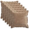 vidaXL Housse de coussin 6 pc HOUTEN Marron 30 x 30 cm Tissu Chenille