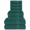 vidaXL Ensemble de serviettes 8 pcs vert 360 g/m&sup2; 100% coton