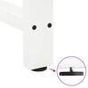 vidaXL Pieds de table de bar Blanc 2 pi&egrave;ces 50 x (90-91) cm Acier