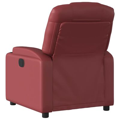 vidaXL Fauteuil inclinable Rouge bordeaux Similicuir