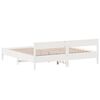 vidaXL Cadre de lit sans matelas blanc 180x200 cm bois massif de pin