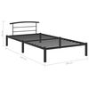 vidaXL Cadre de lit sans matelas noir m&eacute;tal 90x200 cm