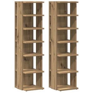 vidaXL Armoires &agrave; chaussures 2 pcs ch&ecirc;ne artisanal bois d'ing&eacute;nierie