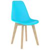 vidaXL Chaises &agrave; manger lot de 6 bleu plastique