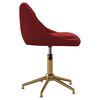 vidaXL Chaises &agrave; manger pivotantes lot de 2 rouge bordeaux velours