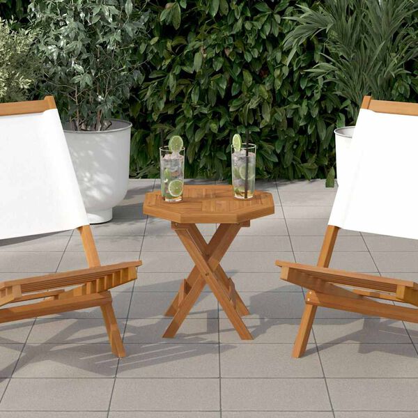 vidaXL Dessus de table 40x40x2,5 cm octogonal bois de teck massif
