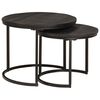 vidaXL Tables basses gigognes 2 pc Noir 50 x 50 x 40 cm