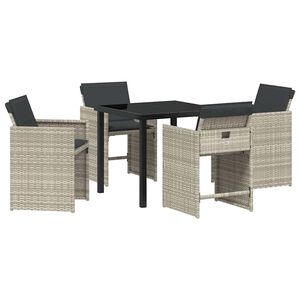 vidaXL Ensemble de salle &agrave; manger pour jardin 5 pcs Gris clair