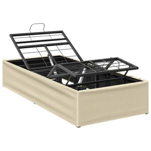 vidaXL Cadre de Lit &Eacute;lectrique R&eacute;glable Cr&egrave;me 200 x 80 x 33,5 cm Acier