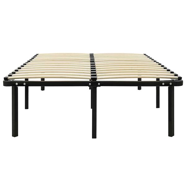 vidaXL Cadre de lit sans matelas noir métal 160x200 cm