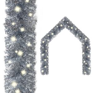 vidaXL Guirlande de No&euml;l avec lumi&egrave;res LED 10 m Argent&eacute;