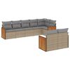 vidaXL Salon de jardin avec coussins 8 pcs beige r&eacute;sine tress&eacute;e