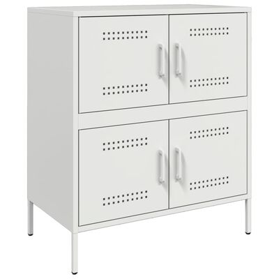 vidaXL Buffet blanc 68x39x79 cm acier