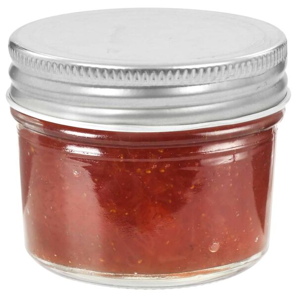 vidaXL 24 pcs Pots &agrave; confiture avec couvercles argent&eacute;s Verre 110 ml
